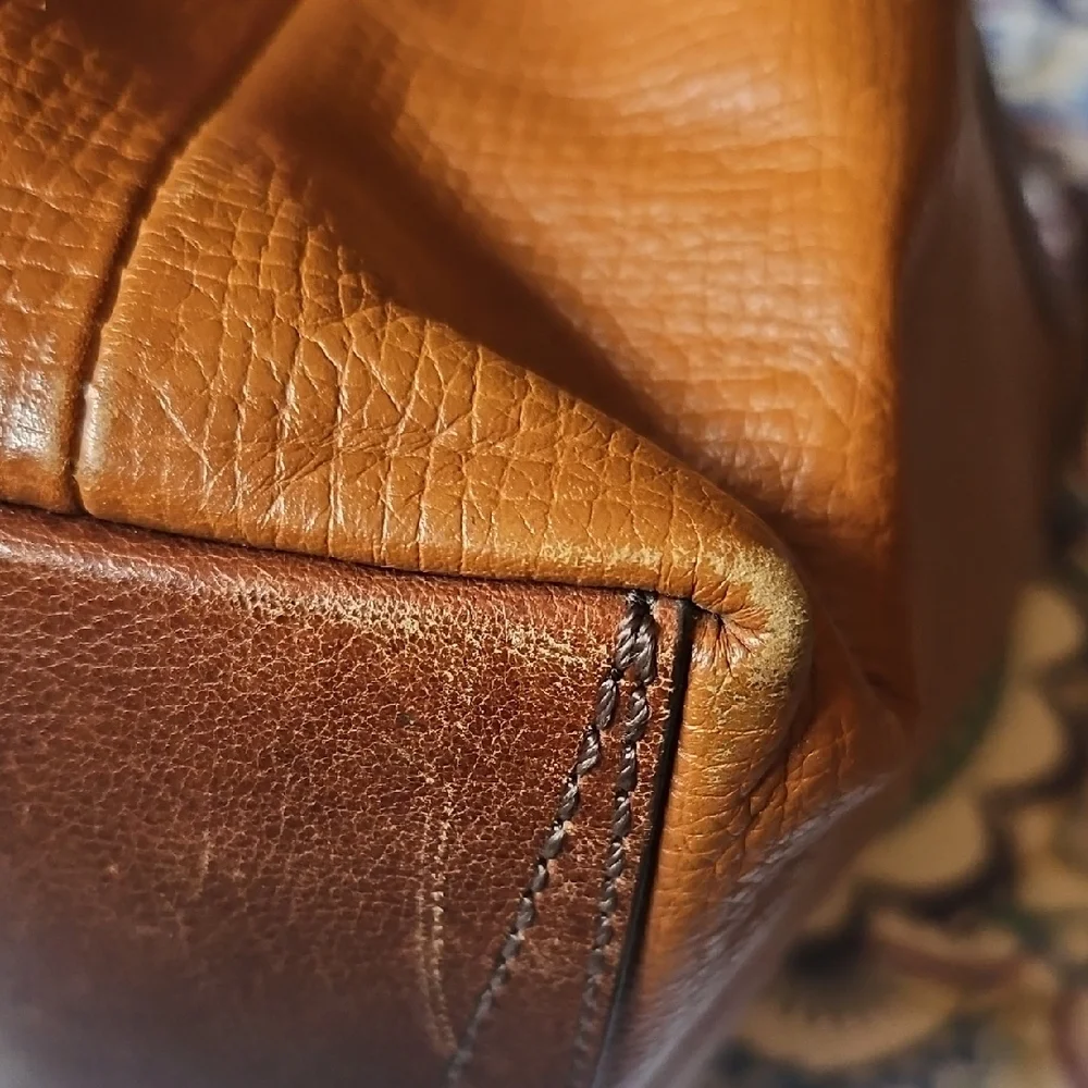 Fossil Brown Leather Messenger Bag
